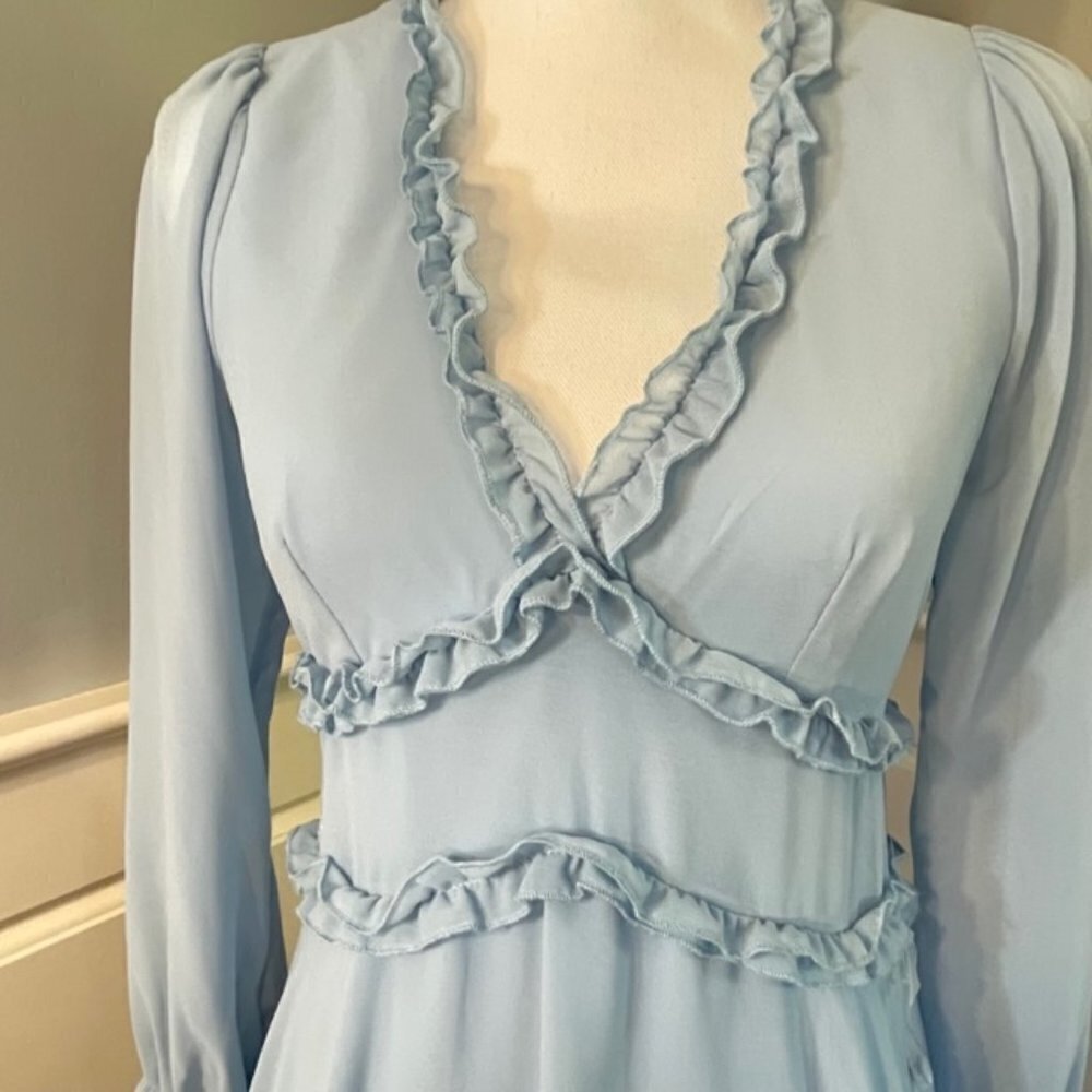 B. Darlin Chiffon Tiered Ruffled Dress 3 4 New - Picture 3 of 8